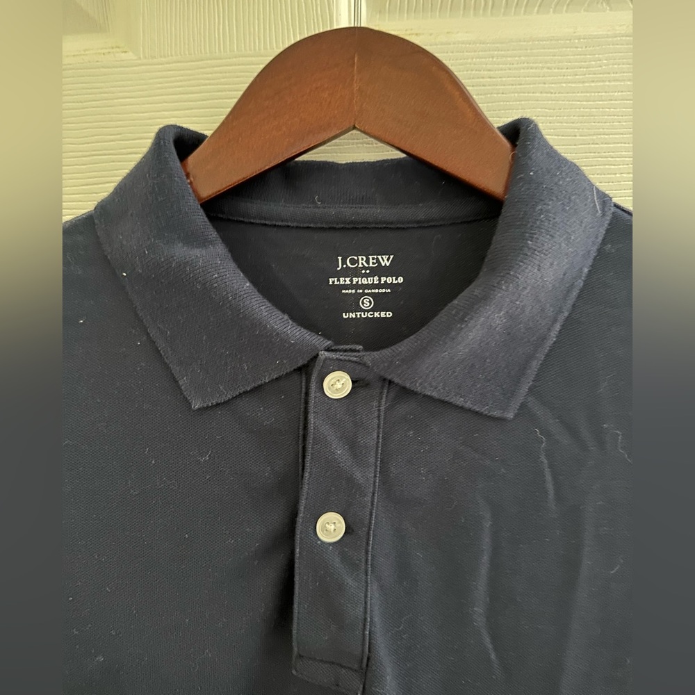 J. Crew Factory Men’s Short Sleeve Polo| Color: navy | Size: XS - Picture 3 of 3